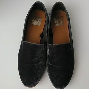 Dolce Vita blue velvet loafers
